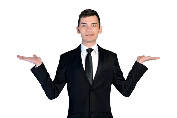 Homem de negócios apresentando — Fotografia de Stock