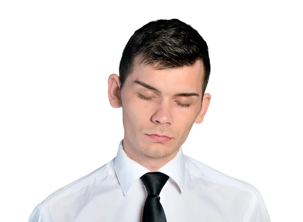 Uomo d'affari faccia assonnata — Foto Stock