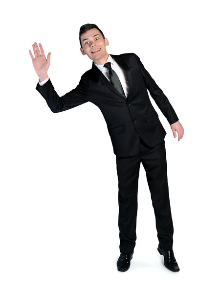 Business man wave hand — Stock Photo, Image