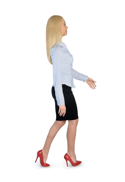 Geschäftsfrau zu Fuß — Stockfoto