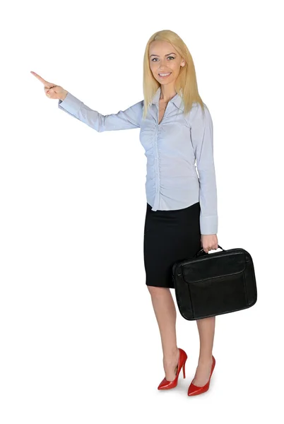 Mujer de negocios presentando — Foto de Stock