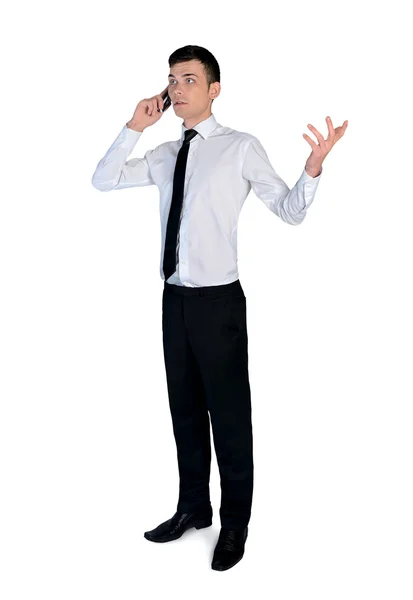 Business man speaking phone — Stock Photo, Image