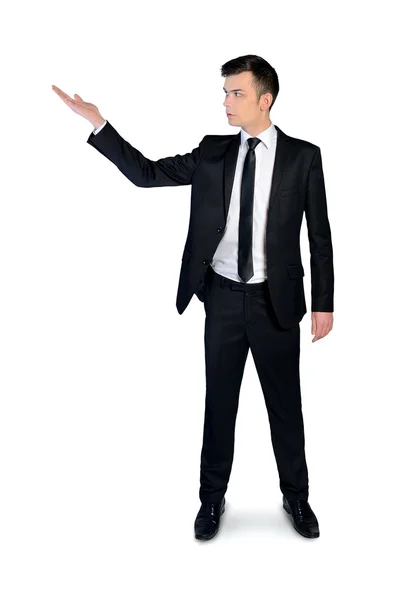Business man  presenting something — Stock Photo, Image