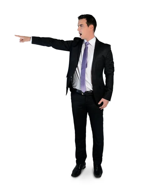 Business man pointing angry — Stock Photo, Image