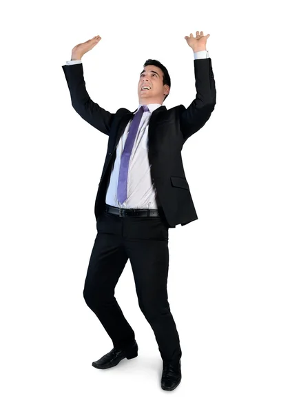 Business man push up something — Stock Photo, Image