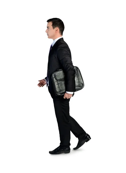 Business man walking side — Stock Photo, Image