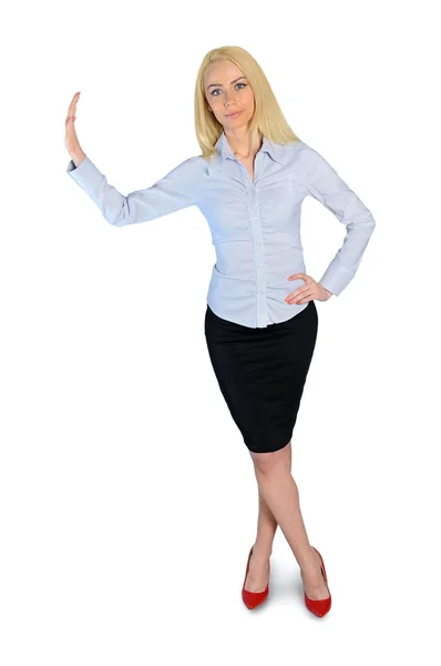 Business woman leaning on something — Stock Photo, Image