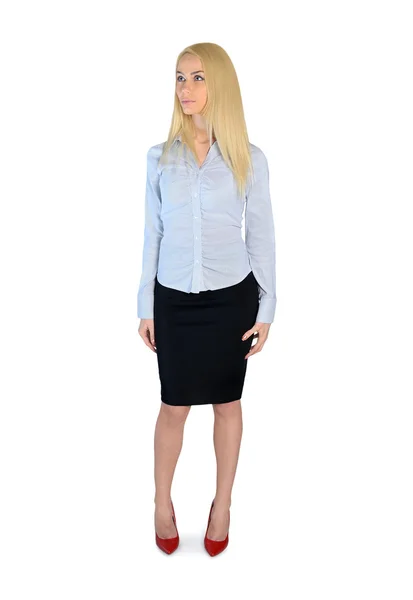 Business woman standing serious — Stock Photo, Image