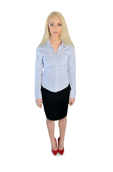 Business woman standing serious — Stock Photo, Image