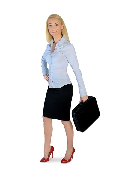 立っている深刻なビジネス女性 — ストック写真