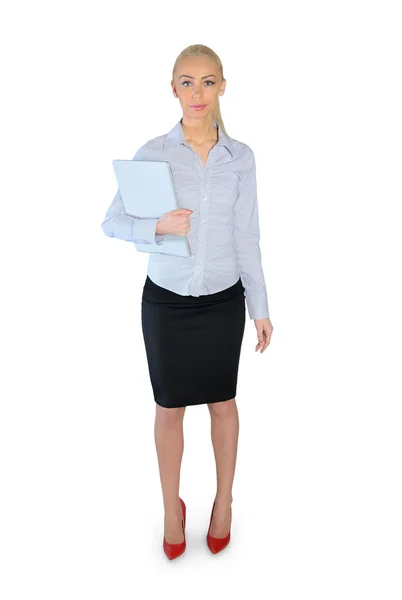 Mujer de negocios con portátil — Foto de Stock