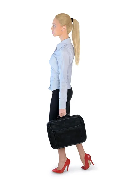 Mujer de negocios caminando lado — Foto de Stock
