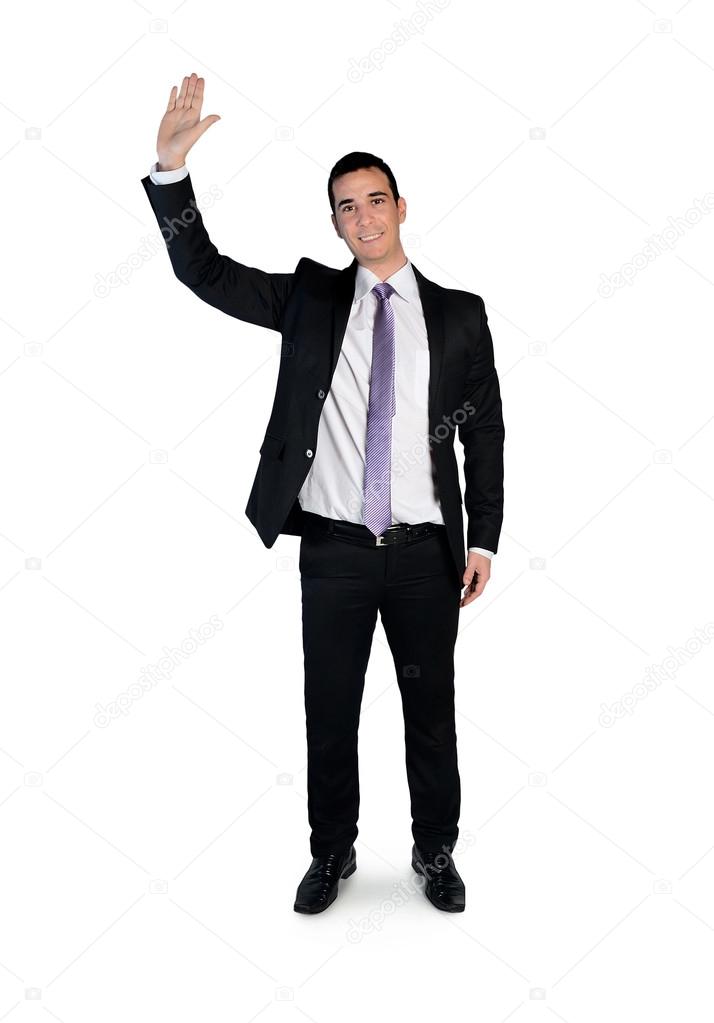 Business man wave hand Stock Photo by ©fuzzbones 63332765