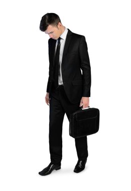 Business man sad walk