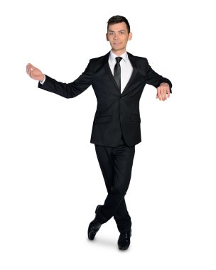 Business man point something