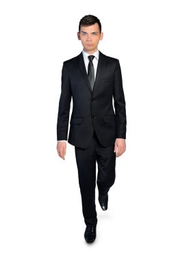 İş adamı yürüyüş ileri