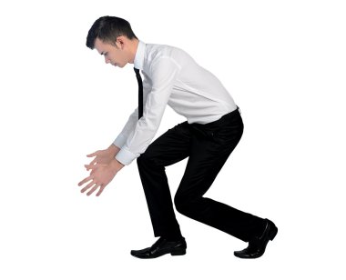 Business man pick up