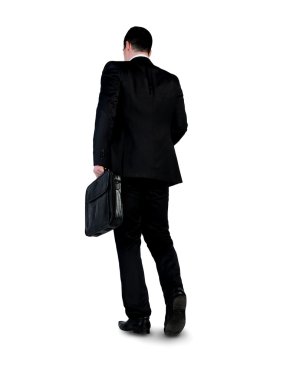 Business man walk back