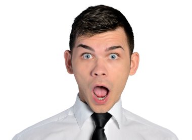 Business man shocked face