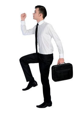 İş adamı tırmanmak bir şey