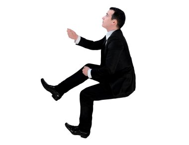 İş adamı tırmanmak bir şey