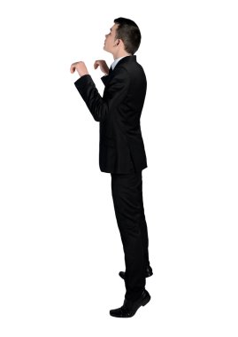 İş adamı tırmanmak bir şey