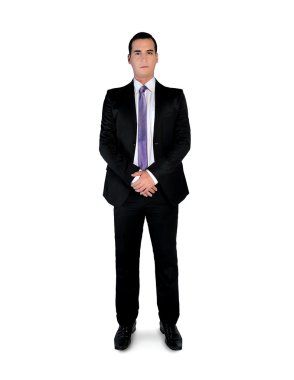 Business man looking camera clipart