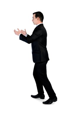 İş adamı bir şey taşımak