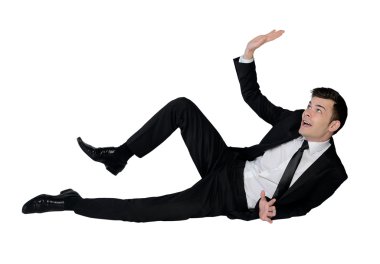 İş adamı birden kenara çekilip kurtulmak bir şey