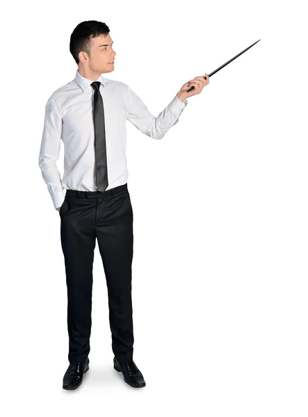 Business man pointing something — Stock Photo, Image