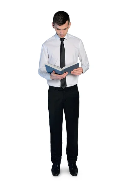Business man reading book — Stock Photo, Image