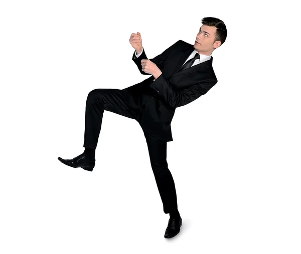 Business man drag something — Stok fotoğraf