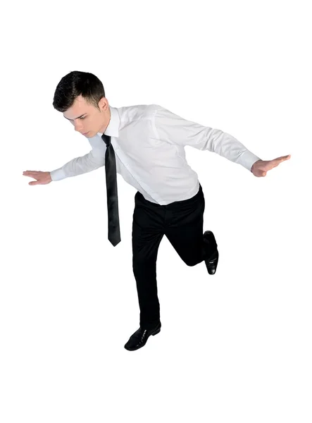 Business man risk step — Stockfoto