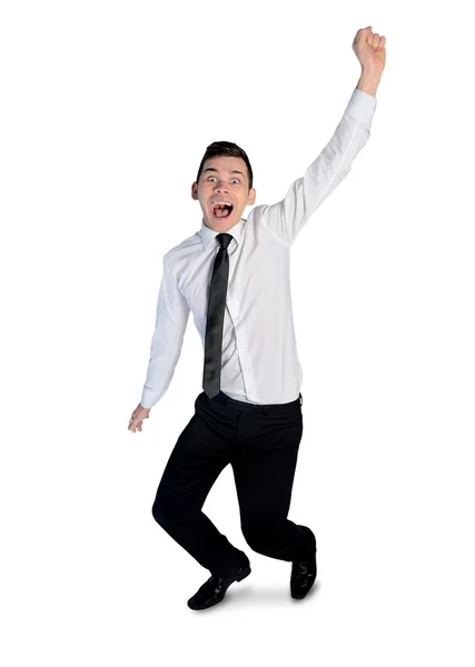 Business man winner hand up — Stock Photo, Image