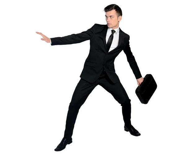 Business man fear position — Stockfoto