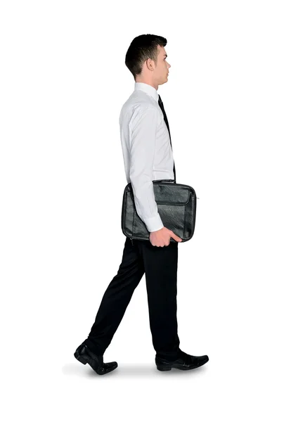 Business man walking side — Stock Photo, Image