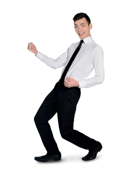 Business man dance happy — 图库照片