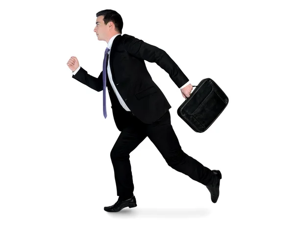 Business man running side — Stock Photo, Image