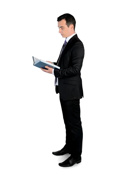 Business man reading book — Stock Photo, Image