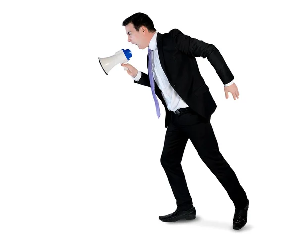 Business man angry shouting — Stockfoto