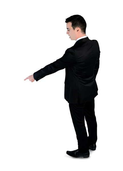 Business man pointing down — Stock Photo, Image