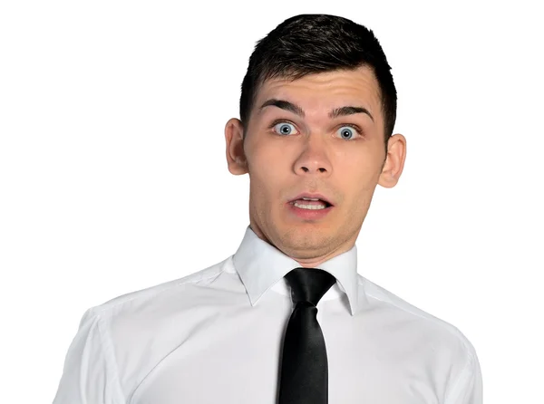 Business man fear face — Stock Photo, Image