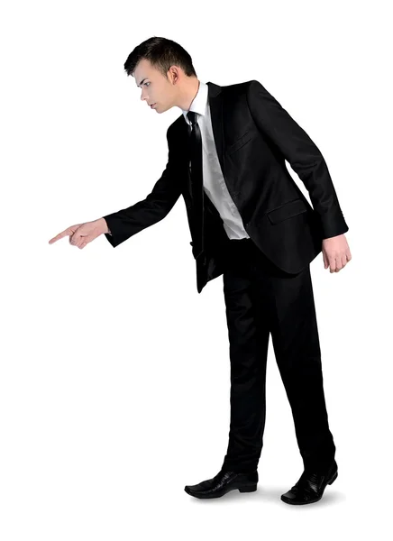 Business man  pointing down — Stock Photo, Image