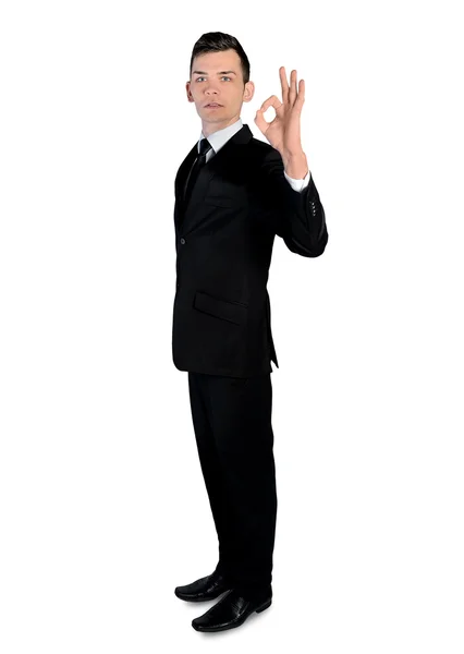 Business man showing ok sign — Stock Photo, Image