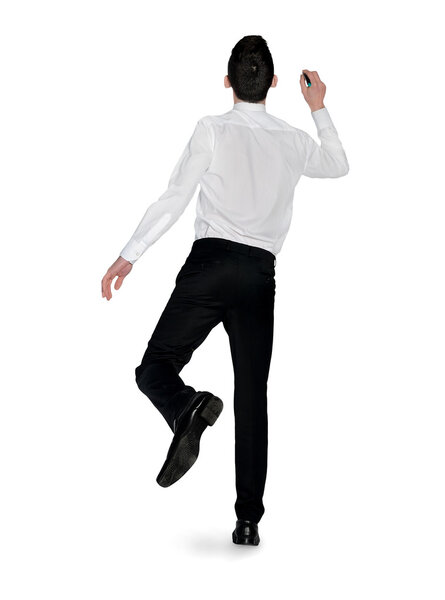 Бизнесмен что-то делает
