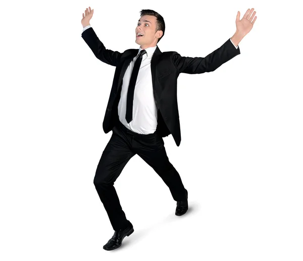 Business man running winner — Stock Photo, Image