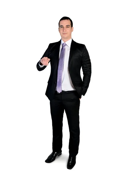 Business man presenting something — Stock Photo, Image