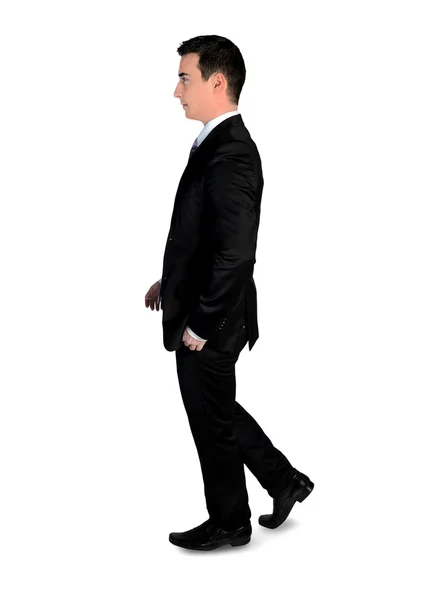 Business man walk side — Stok fotoğraf
