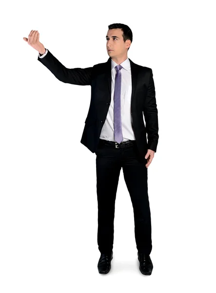 Business man hold something — Stock Photo, Image