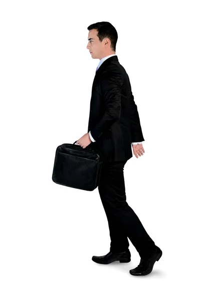 Homem de negócios andar lado — Fotografia de Stock